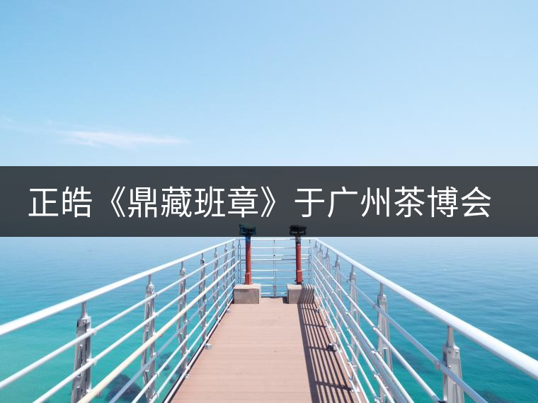 正皓《鼎藏班章》于廣州茶博會(huì)首日隆重上市 正皓《鼎藏班章》于廣州茶博會(huì)首日隆重上市
