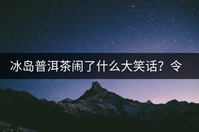 冰島普洱茶鬧了什么大笑話？令茶界人士們捧腹大笑？