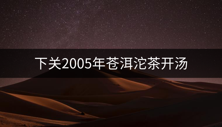 下關(guān)2005年蒼洱沱茶開(kāi)湯 下關(guān)2005年蒼洱沱茶開(kāi)湯