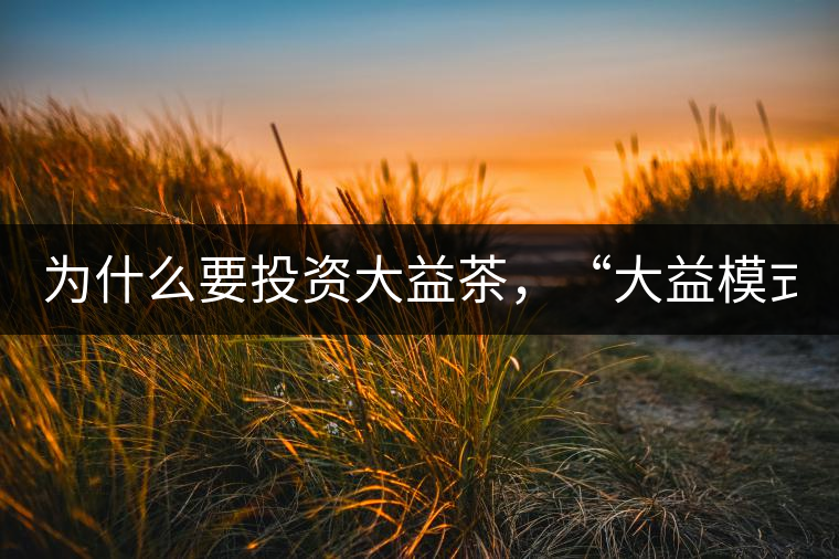 為什么要投資大益茶，“大益模式”告訴你！