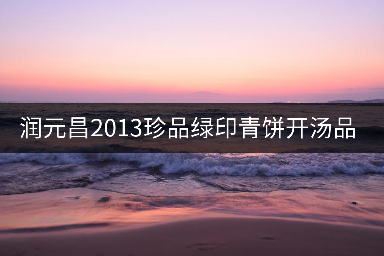 潤元昌2013珍品綠印青餅開湯品鑒