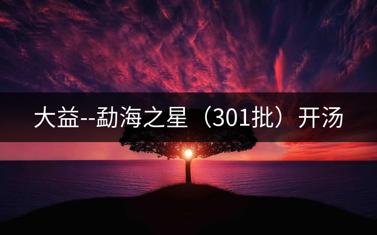 大益--勐海之星（301批）開(kāi)湯