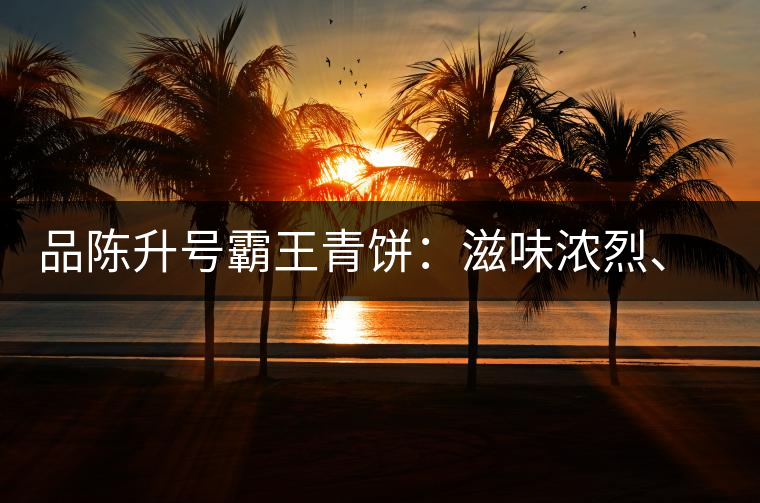 品陳升號(hào)霸王青餅：滋味濃烈、霸氣十足