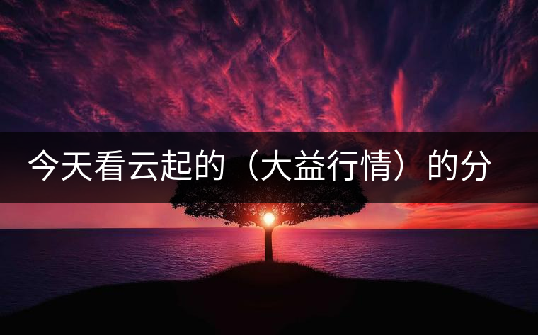 今天看云起的（大益行情）的分析報告，感受如下；轉(zhuǎn)化什么