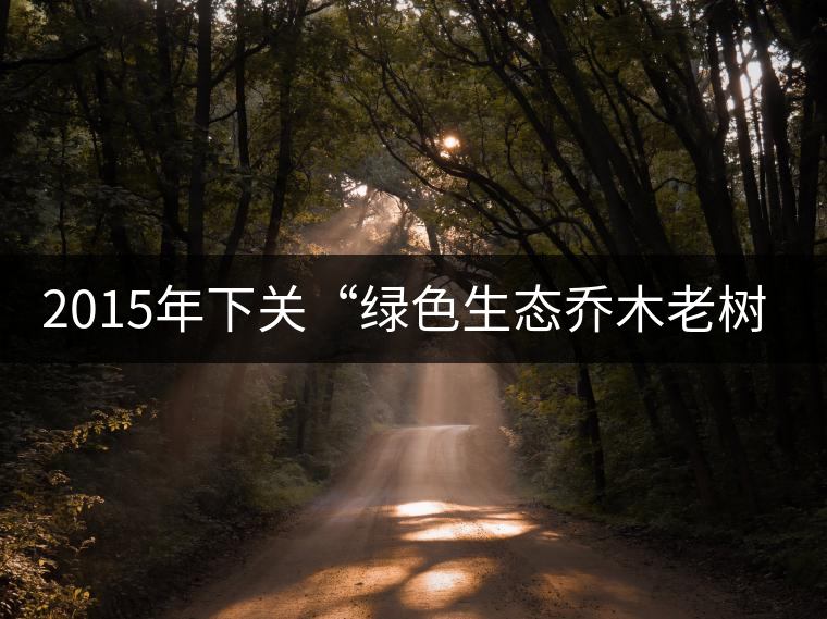 2015年下關“綠色生態(tài)喬木老樹茶”開湯 2015年下關“綠色生態(tài)喬木老樹茶”開湯