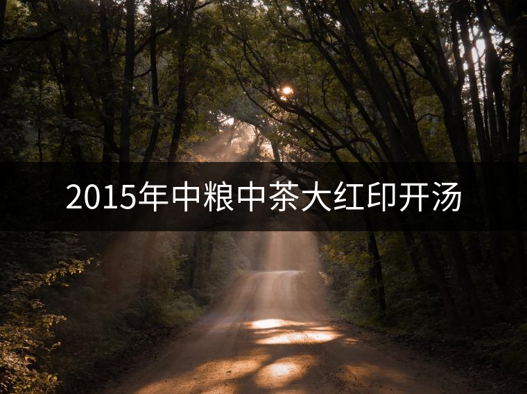 2015年中糧中茶大紅印開湯 2015年中糧中茶大紅印開湯