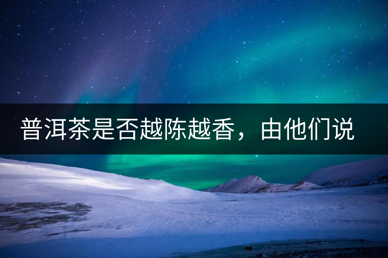 普洱茶是否越陳越香，由他們說了算