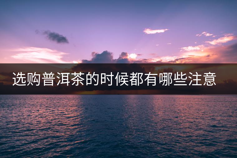 選購(gòu)普洱茶的時(shí)候都有哪些注意事項(xiàng)？