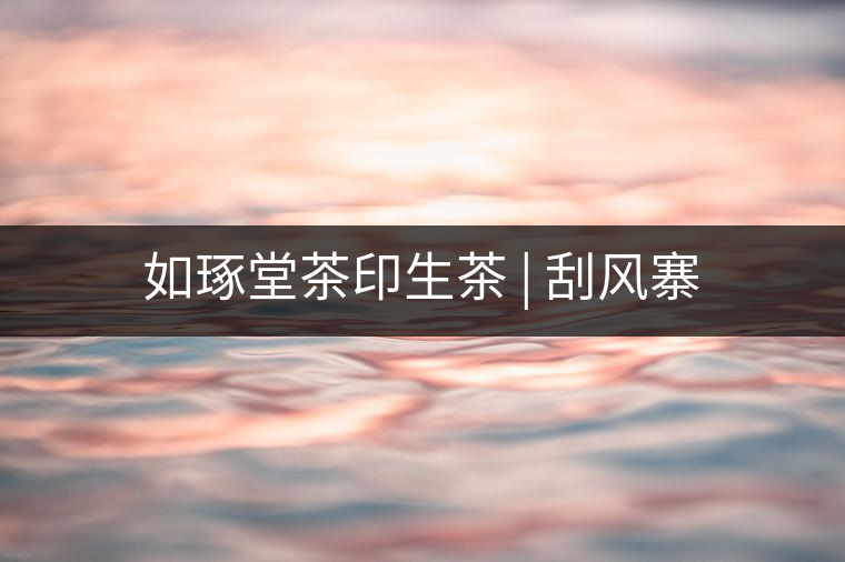 如琢堂茶印生茶 | 刮風(fēng)寨
