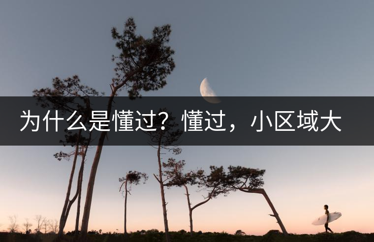 為什么是懂過？懂過，小區(qū)域大智慧