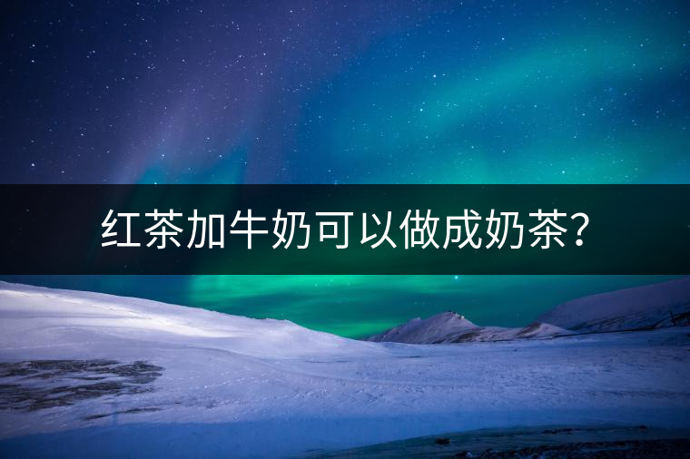 紅茶加牛奶可以做成奶茶？