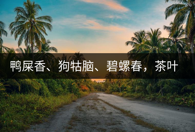 鴨屎香、狗牯腦、碧螺春，茶葉到底是如何被命名的