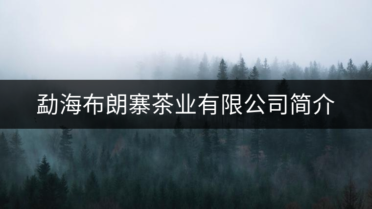 勐海布朗寨茶業(yè)有限公司簡(jiǎn)介