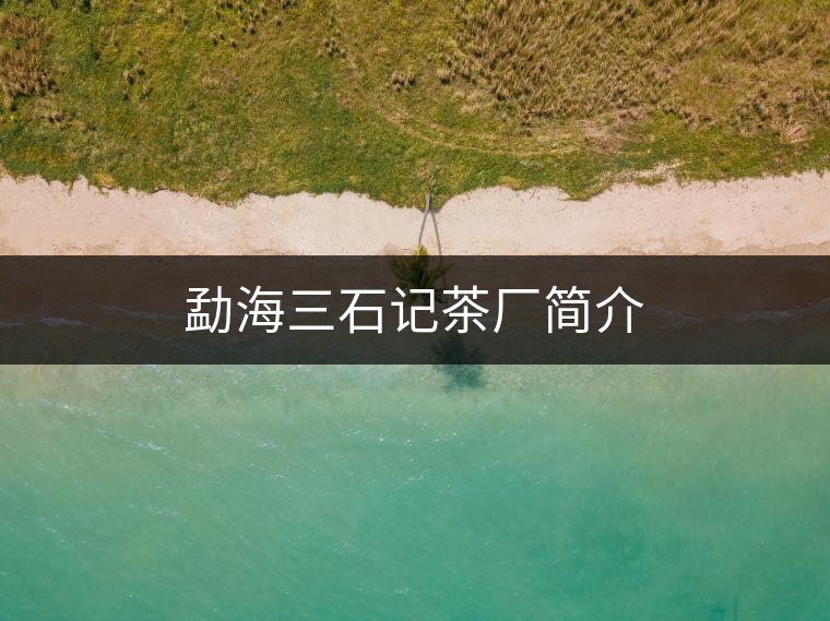 勐海三石記茶廠簡(jiǎn)介 勐海三石記茶廠簡(jiǎn)介