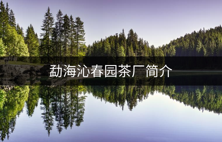 勐海沁春園茶廠(chǎng)簡(jiǎn)介