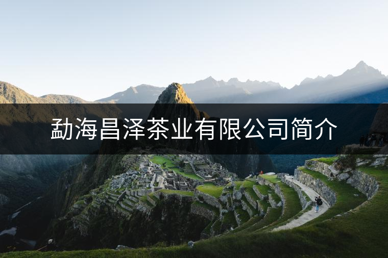 勐海昌澤茶業(yè)有限公司簡(jiǎn)介