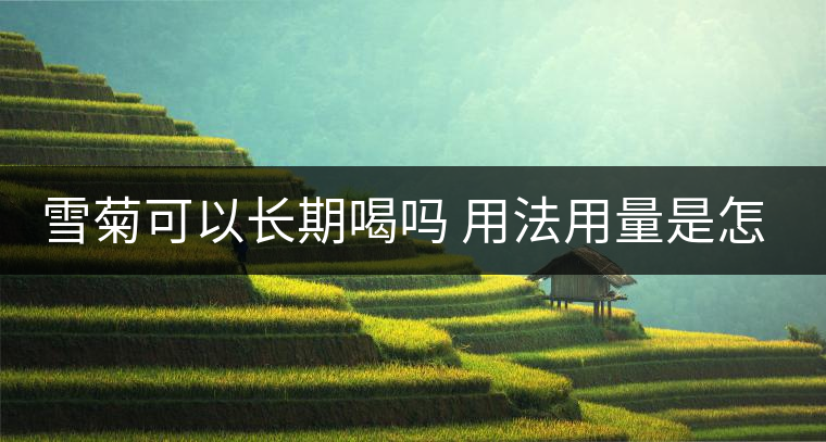 雪菊可以長(zhǎng)期喝嗎 用法用量是怎樣的