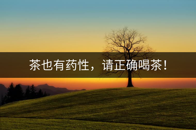 茶也有藥性，請正確喝茶！