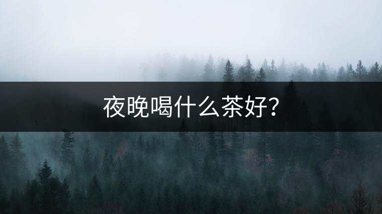 夜晚喝什么茶好？