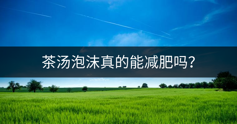 茶湯泡沫真的能減肥嗎？