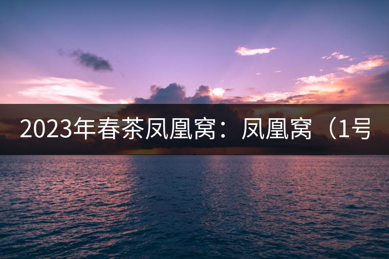 2023年春茶鳳凰窩：鳳凰窩（1號）20000-25000元／公斤；鳳凰窩（2號）2000-3000元／公斤；古樹：3000-5000元／公斤；鳳凰山混采古樹茶1000-2000元／公斤；鳳凰山精選古樹茶3000-5000元／公斤