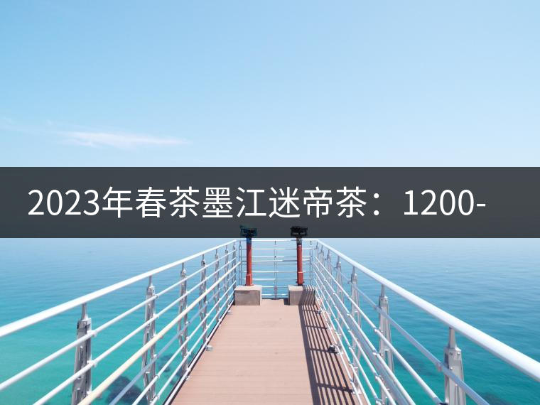 2023年春茶墨江迷帝茶:1200-2500元/公斤 2023年春茶墨江迷帝茶:1200-2500元/公斤
