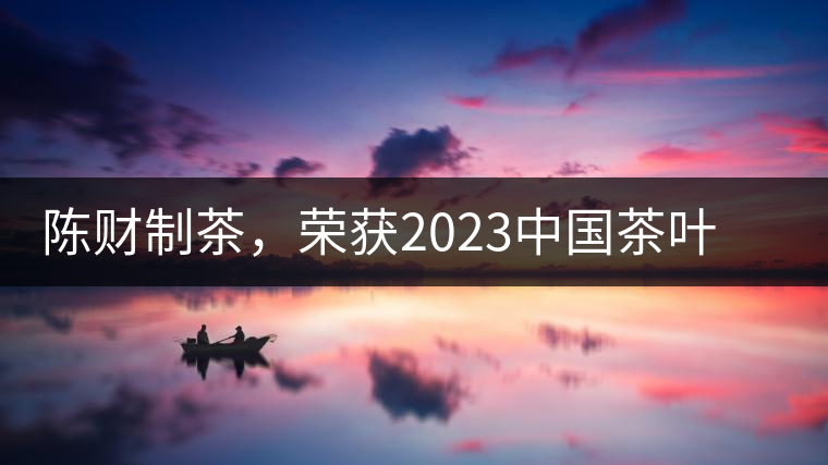 陳財(cái)制茶，榮獲2023中國(guó)茶葉十大領(lǐng)軍人物稱號(hào)