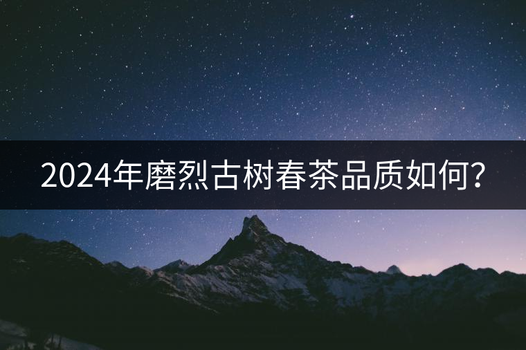 2024年磨烈古樹春茶品質(zhì)如何? 2024年磨烈古樹春茶品質(zhì)如何?