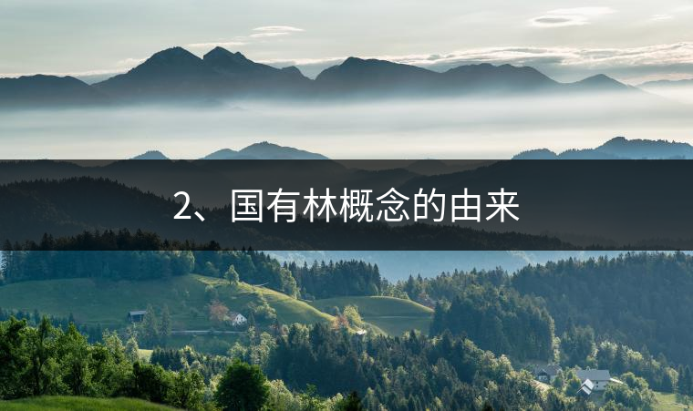 2、國有林概念的由來