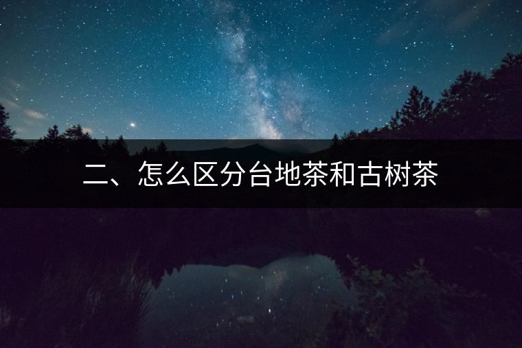 二、怎么區(qū)分臺地茶和古樹茶