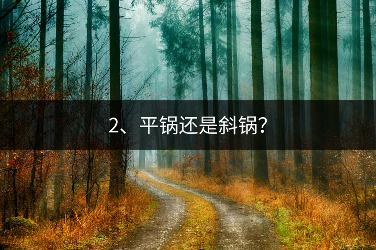 2、平鍋還是斜鍋？