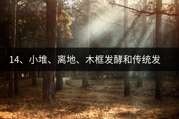 14、小堆、離地、木框發(fā)酵和傳統(tǒng)發(fā)酵