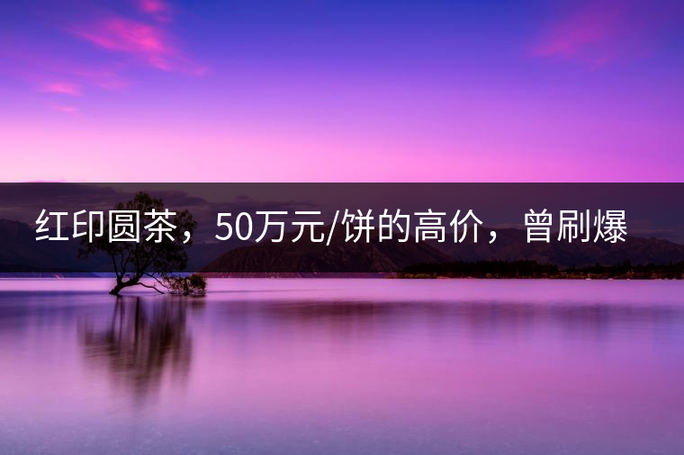 紅印圓茶，50萬元/餅的高價，曾刷爆五十年代茶界