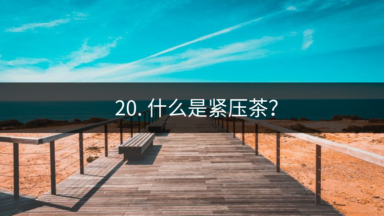 ? 20. 什么是緊壓茶？